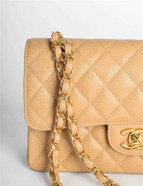 tan chanel flap bag|chanel vintage flap bag.